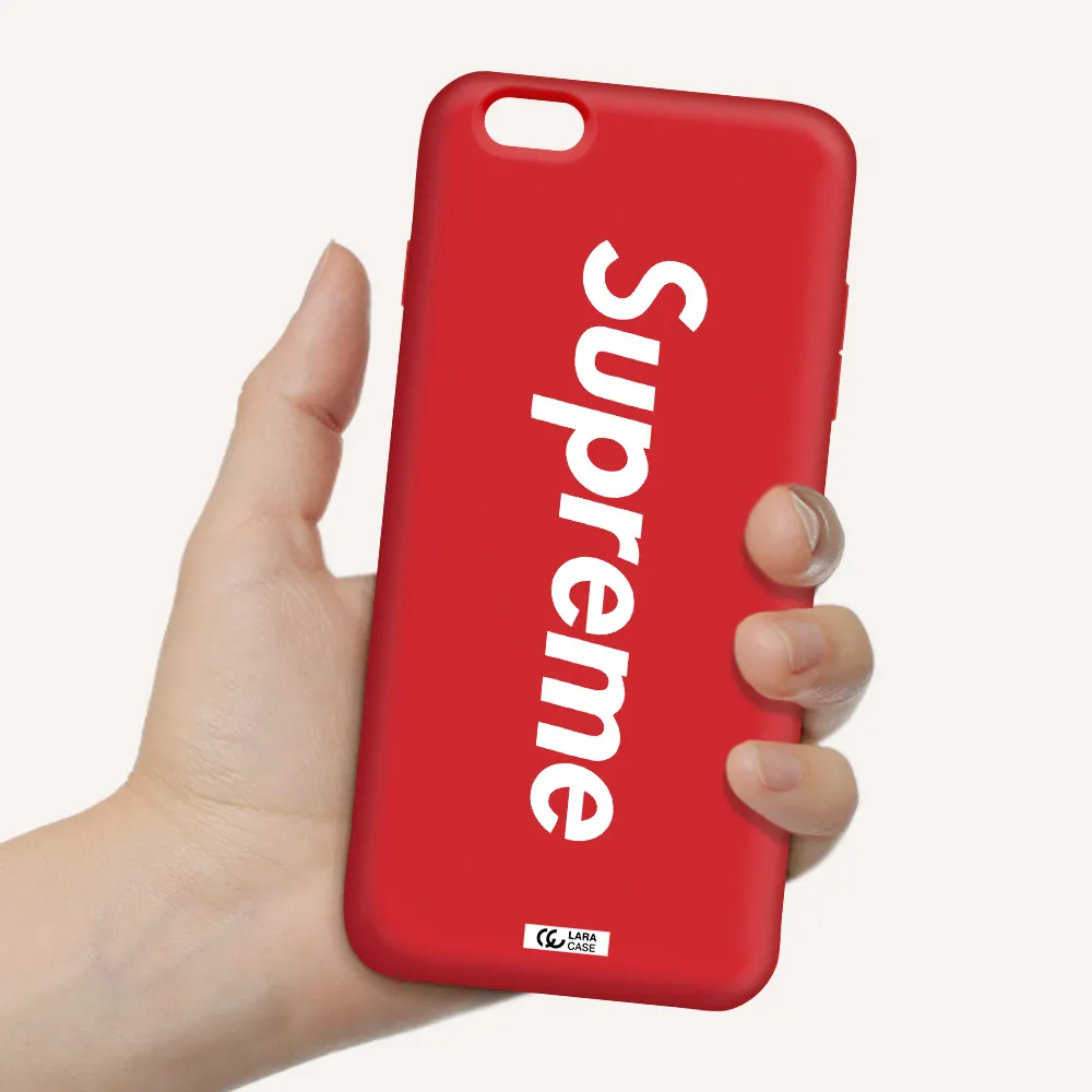 Supreme Vertical Apple iPhone 6S Silicone Imperial Red Case