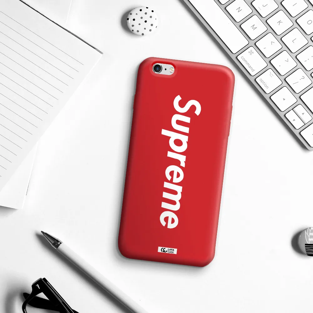 Supreme Vertical Apple iPhone 6S Silicone Imperial Red Case