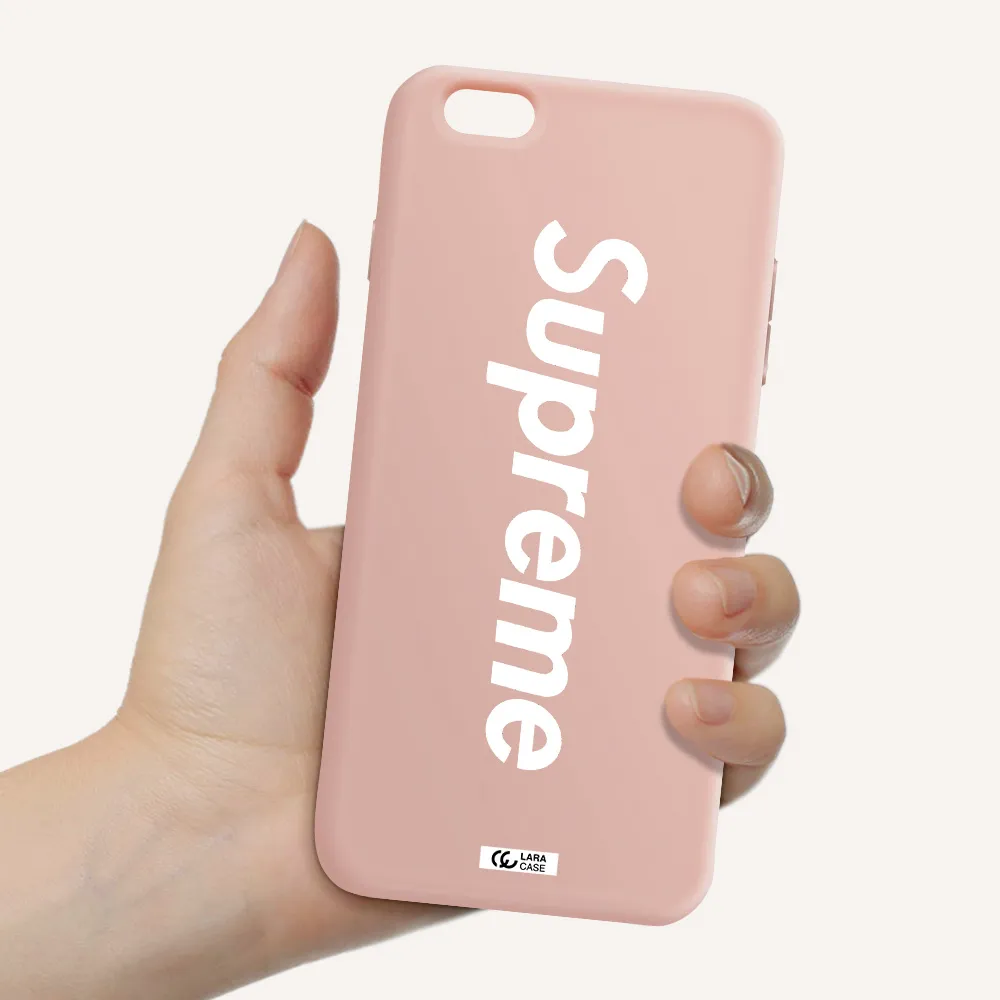 Supreme Vertical Apple iPhone 6S Silicone pastel pink Case