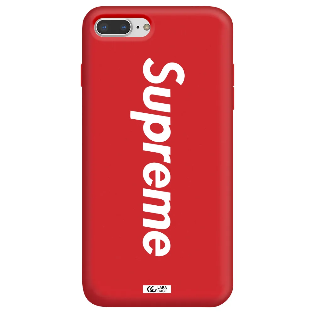Supreme Vertical Apple iPhone 7 plus Silicone Imperial Red Case
