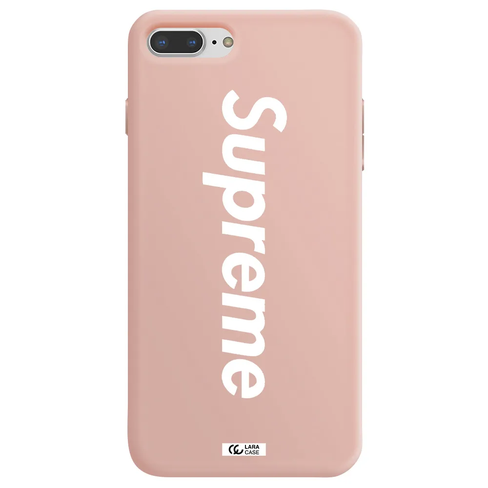 Supreme Vertical Apple iPhone 7 plus Silicone pastel pink Case