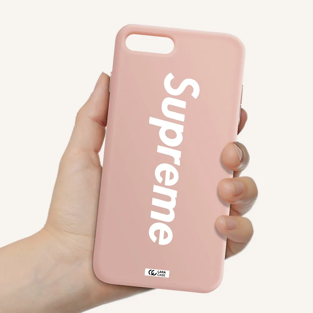 Supreme Vertical Apple iPhone 7 plus Silicone pastel pink Case
