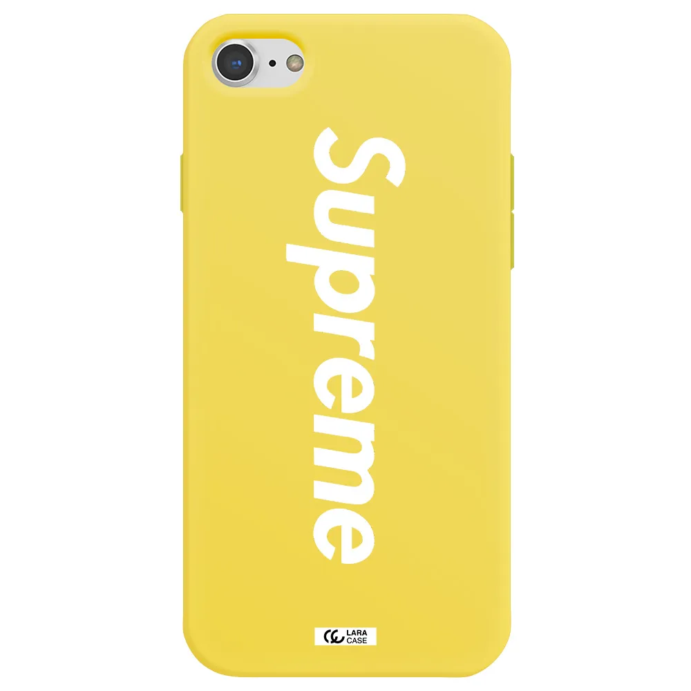 Supreme Vertical Apple iPhone 7 Silicone canary yellow Case
