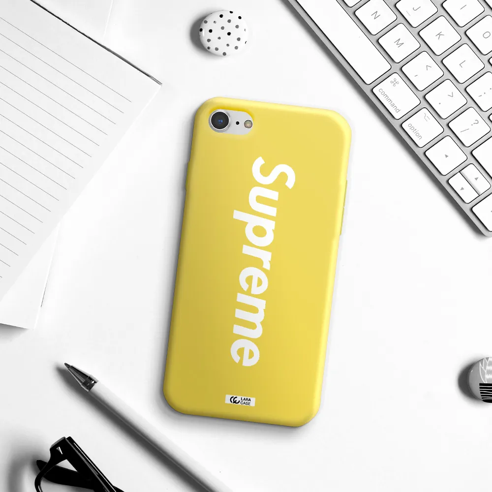 Supreme Vertical Apple iPhone 7 Silicone canary yellow Case