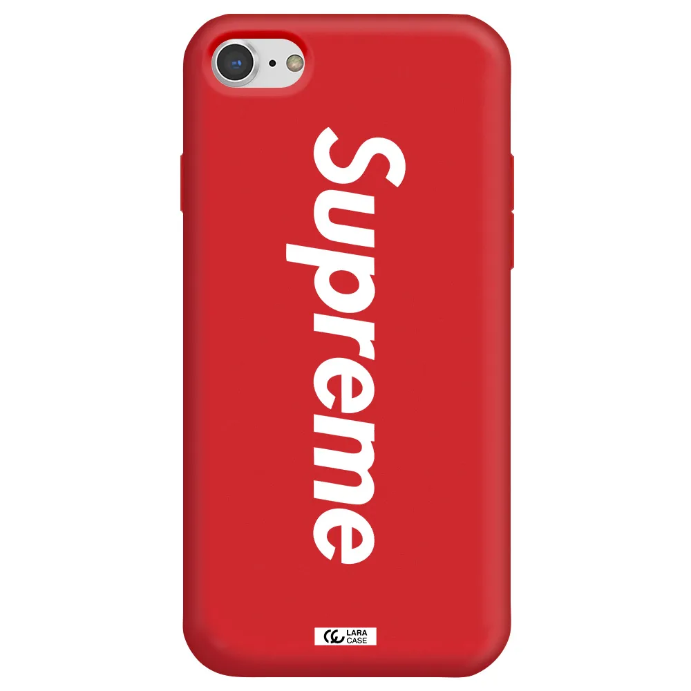 Supreme Vertical Apple iPhone 7 Silicone Imperial Red Case