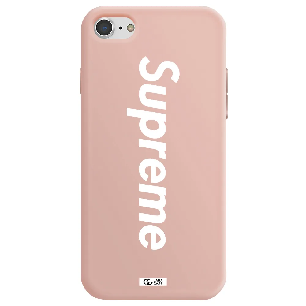 Supreme Vertical Apple iPhone 7 Silicone pastel pink Case