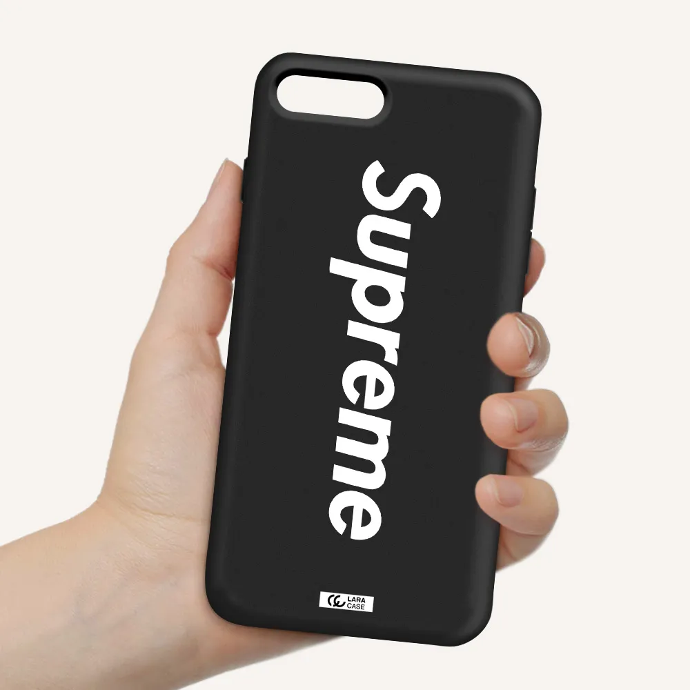 Supreme Vertical Apple iPhone 8 plus Silicone black Case