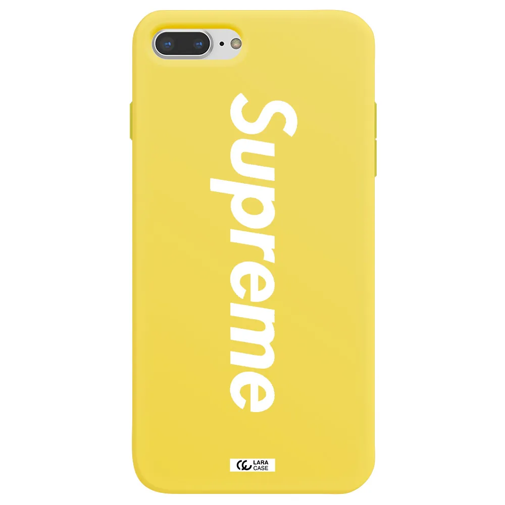 Supreme Vertical Apple iPhone 8 plus Silicone canary yellow Case