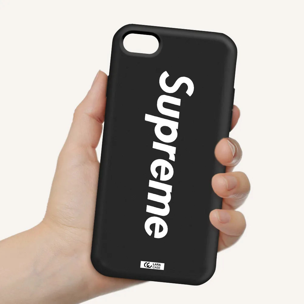 Supreme Vertical Apple iPhone 8 Silicone black Case