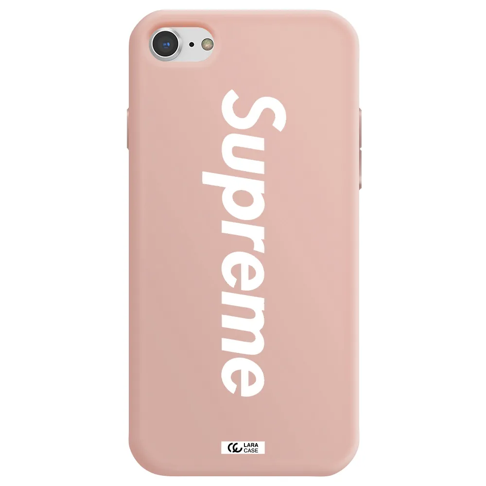 Supreme Vertical Apple iPhone 8 Silicone pastel pink Case