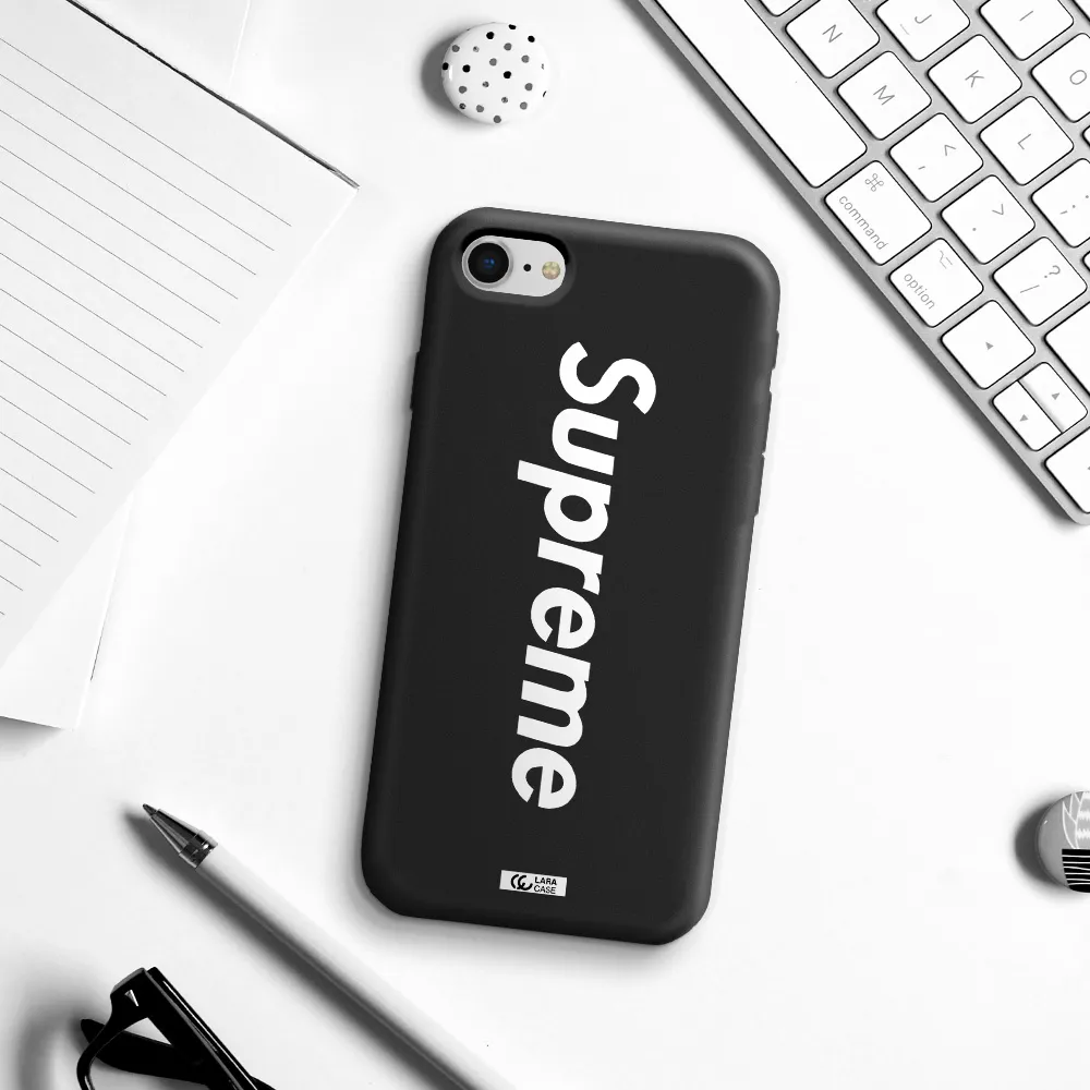Supreme Vertical Apple iPhone se 2020 Silicone black Case