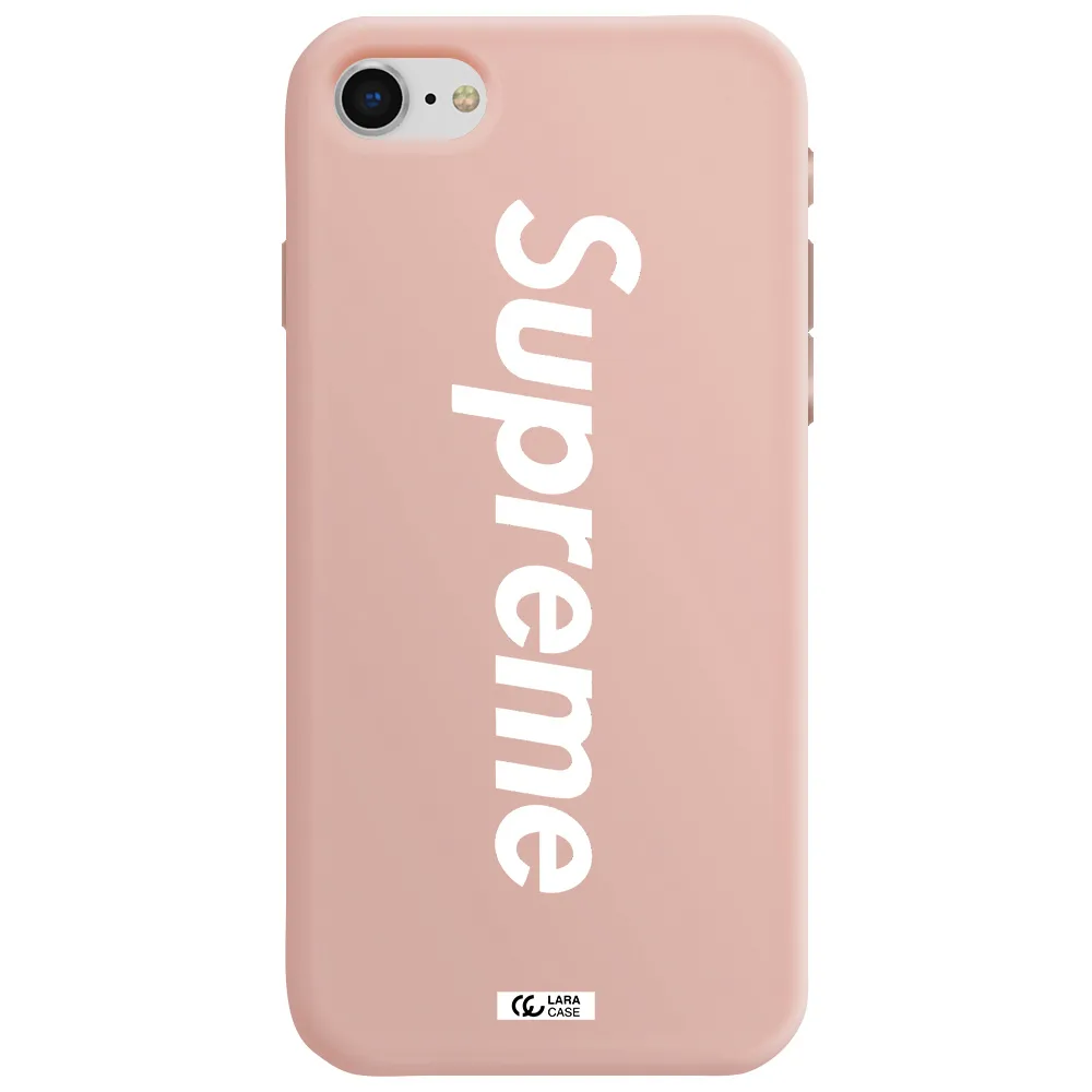 Supreme Vertical Apple iPhone se 2020 Silicone pastel pink Case