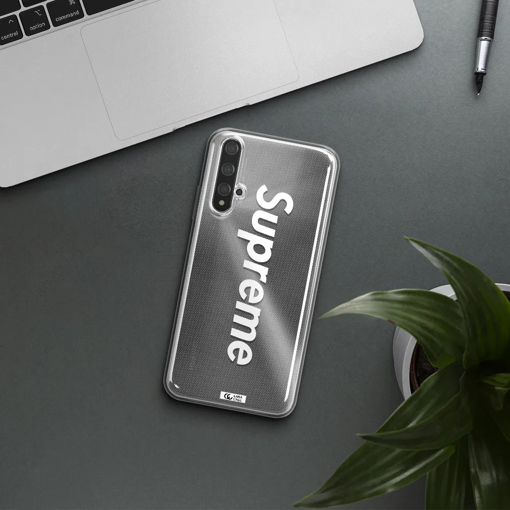 Supreme Vertical Huawei Nova 5t Clear TPU Case