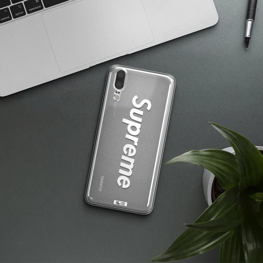 Supreme Vertical Huawei P20 Clear TPU Case