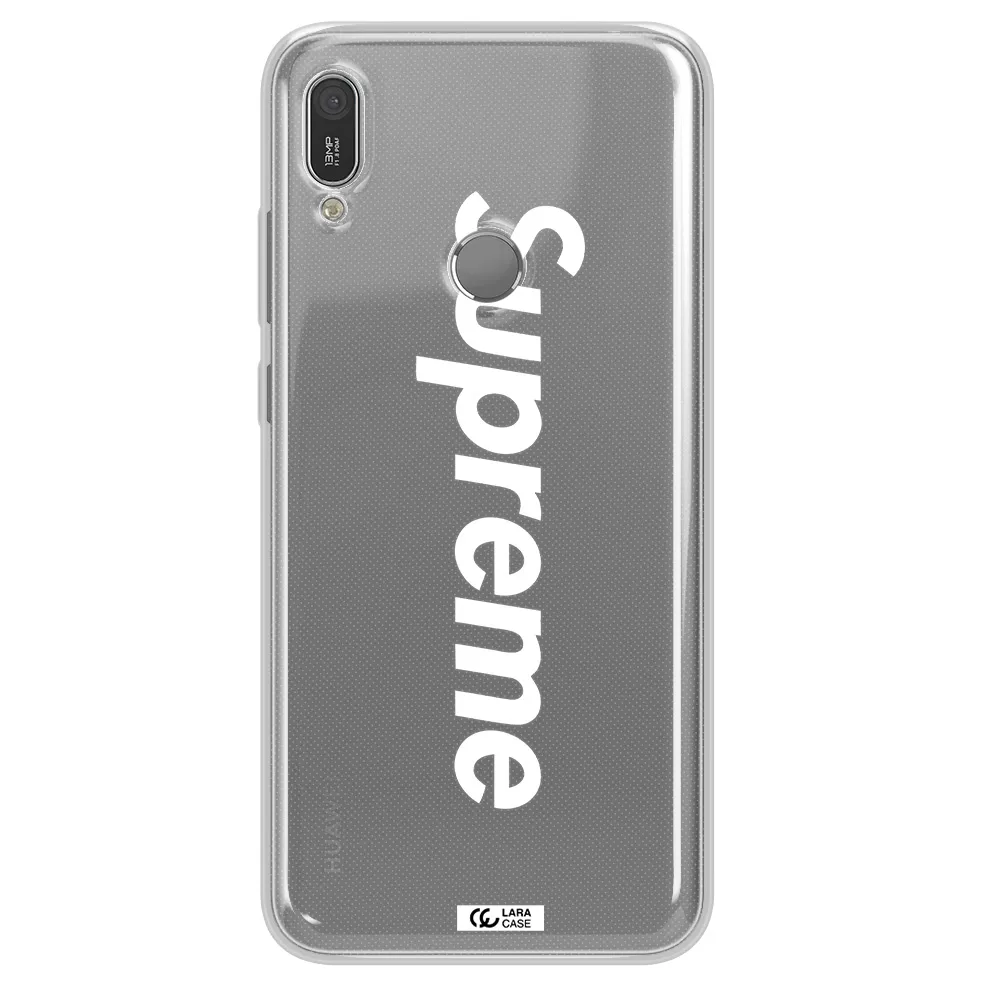 Supreme Vertical Huawei Y6 2019 Clear TPU Case