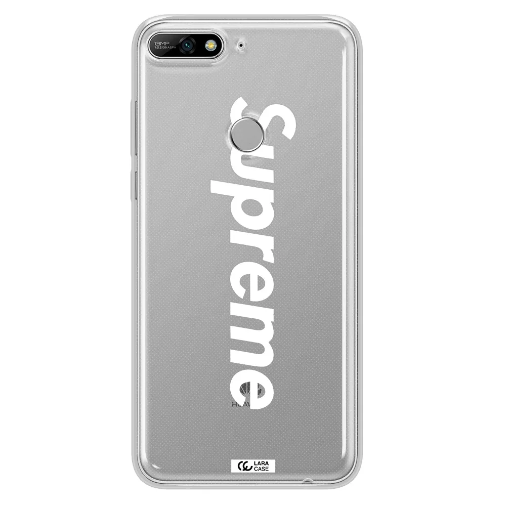 Supreme Vertical Huawei Y7 2018 Clear TPU Case