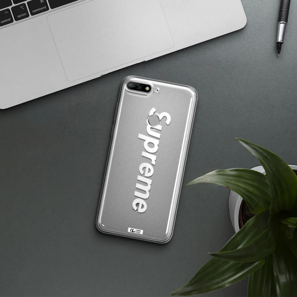 Supreme Vertical Huawei Y7 2018 Clear TPU Case