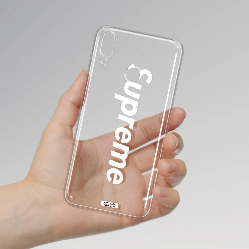 Supreme Vertical Huawei Y7 2019 Clear TPU Case