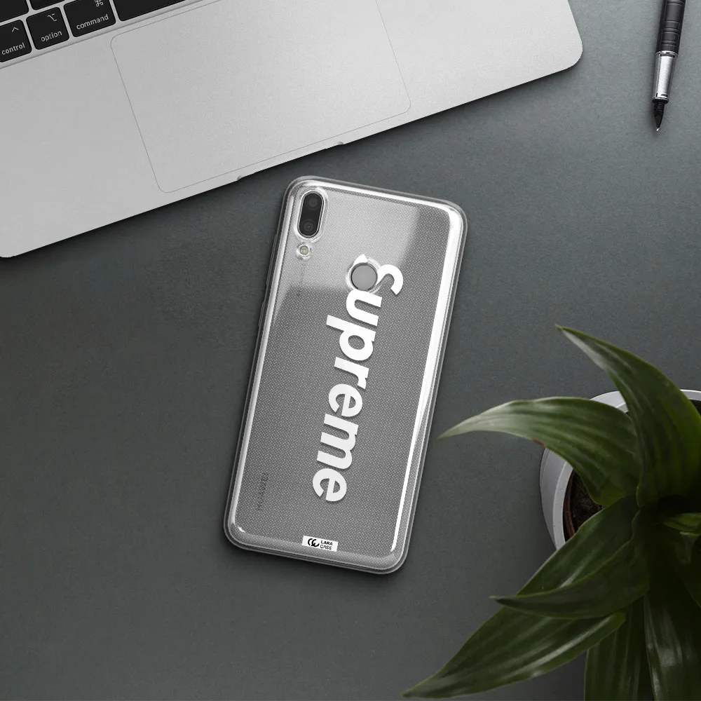 Supreme Vertical Huawei Y7 2019 Clear TPU Case