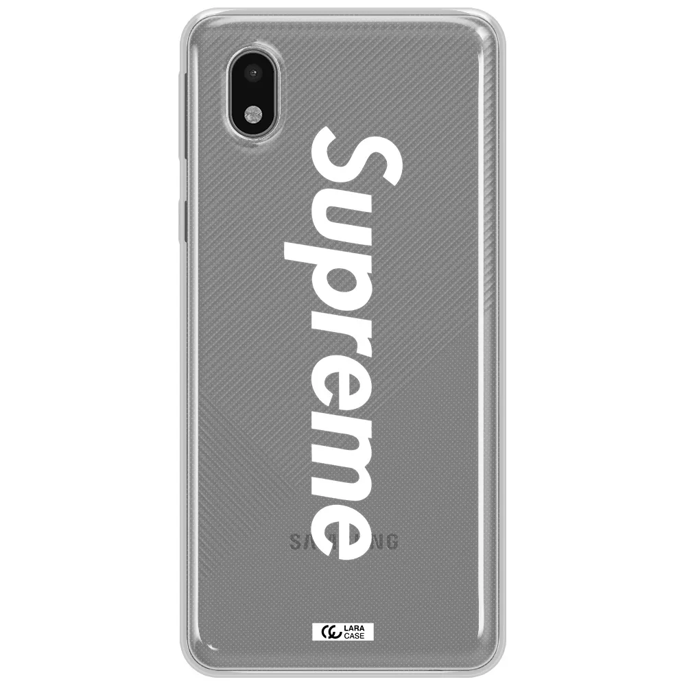 Supreme Vertical Samsung A01 Core Clear Tpu Case