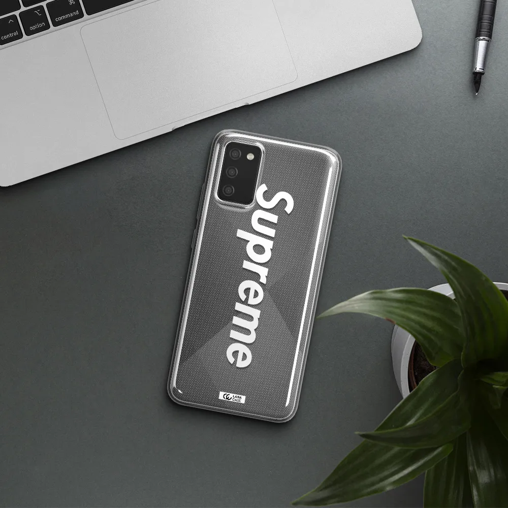 Supreme Vertical Samsung A02S Clear TPU Case