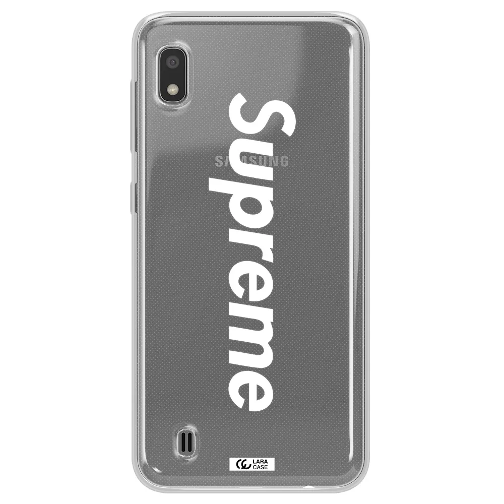 Supreme Vertical Samsung A10 Clear TPU Case
