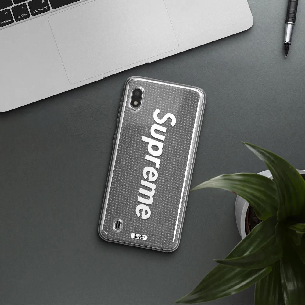 Supreme Vertical Samsung A10 Clear TPU Case
