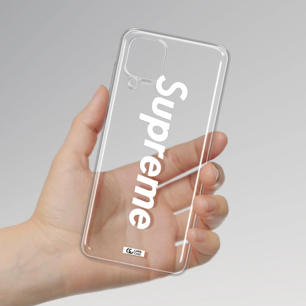 Supreme Vertical Samsung A12 4g Clear TPU Case