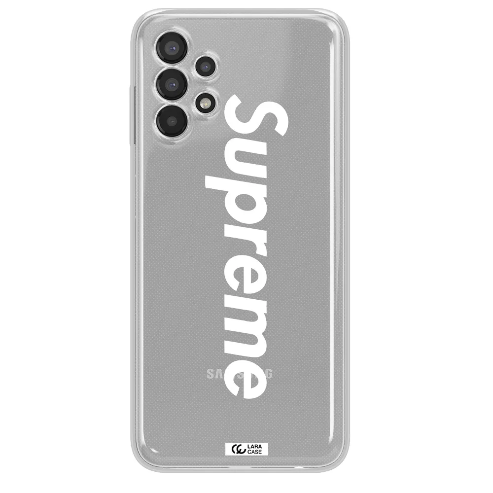 Supreme Vertical Samsung A13 Clear TPU Case