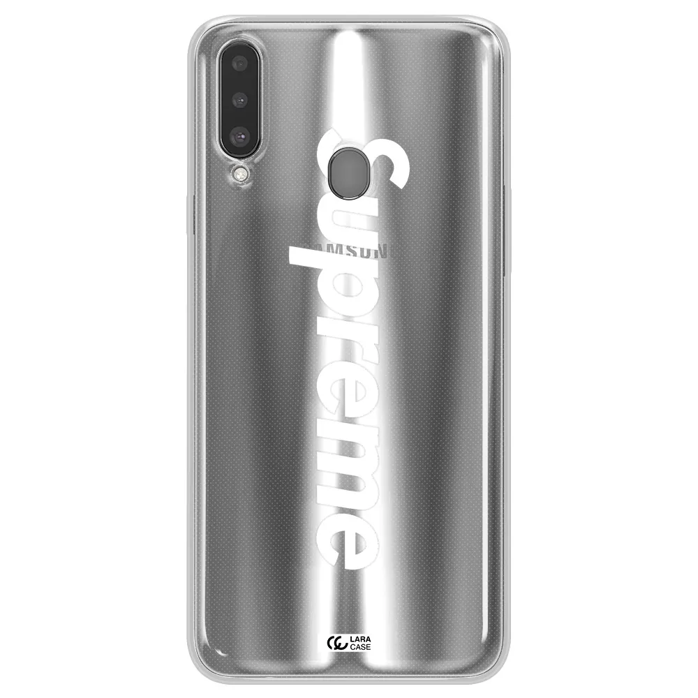 Supreme Vertical Samsung A20S Clear TPU Case