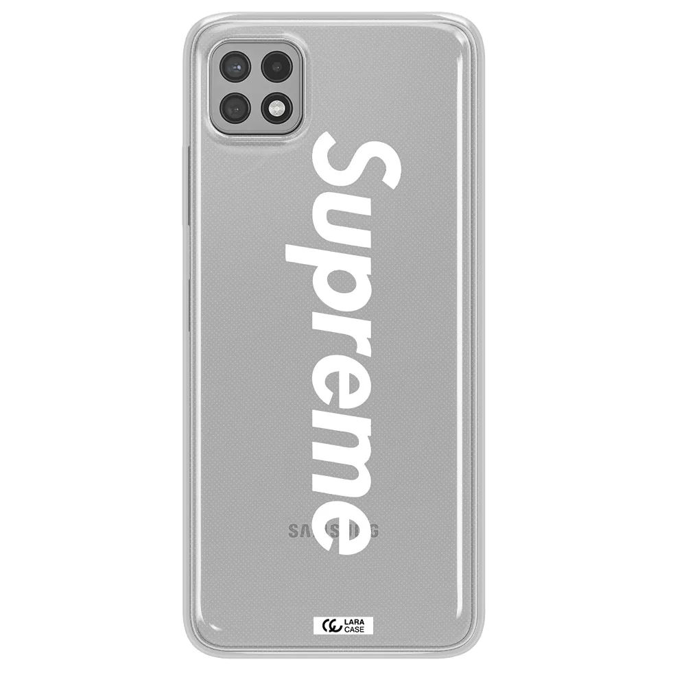 Supreme Vertical Samsung A22 5g Clear TPU Case