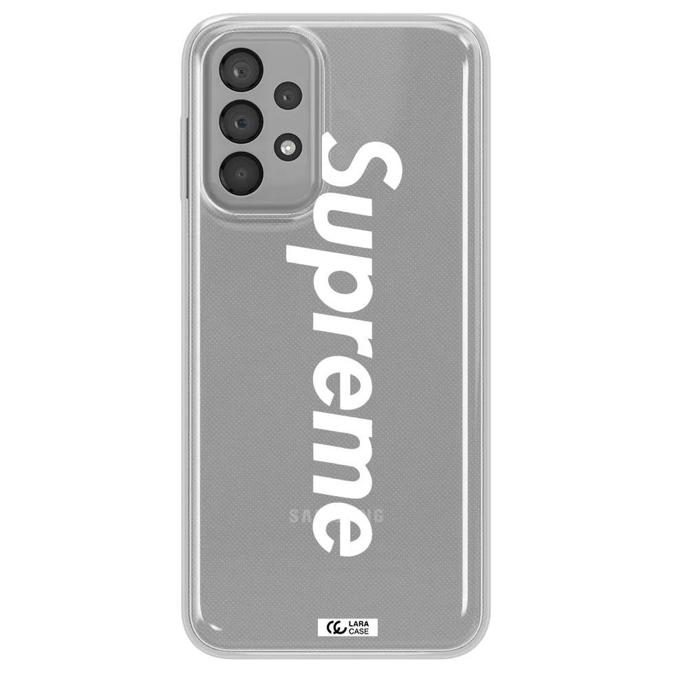 Supreme Vertical Samsung A23 Clear TPU Case