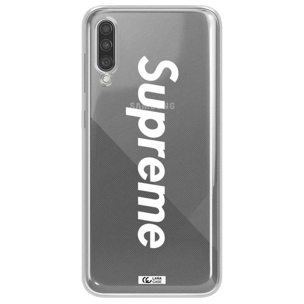 Supreme Vertical Samsung A30S Clear TPU Case