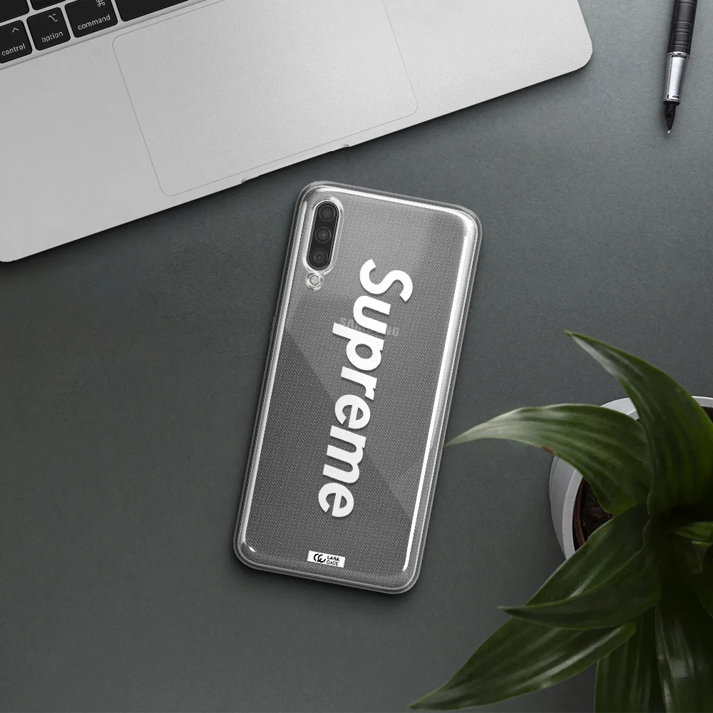 Supreme Vertical Samsung A30S Clear TPU Case