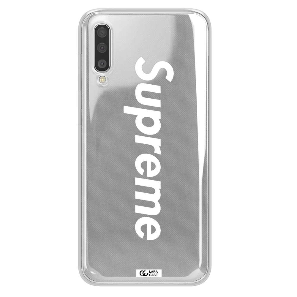 Supreme Vertical Samsung A50 Clear TPU Case