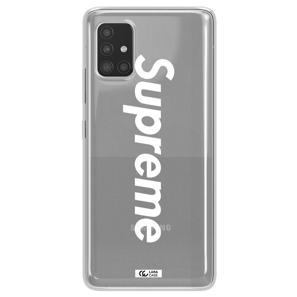 Supreme Vertical Samsung A51 Clear TPU Case