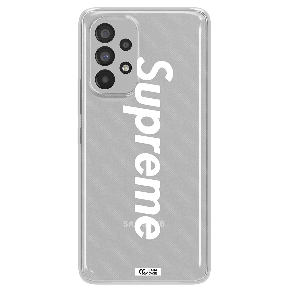 Supreme Vertical Samsung A53 Clear TPU Case