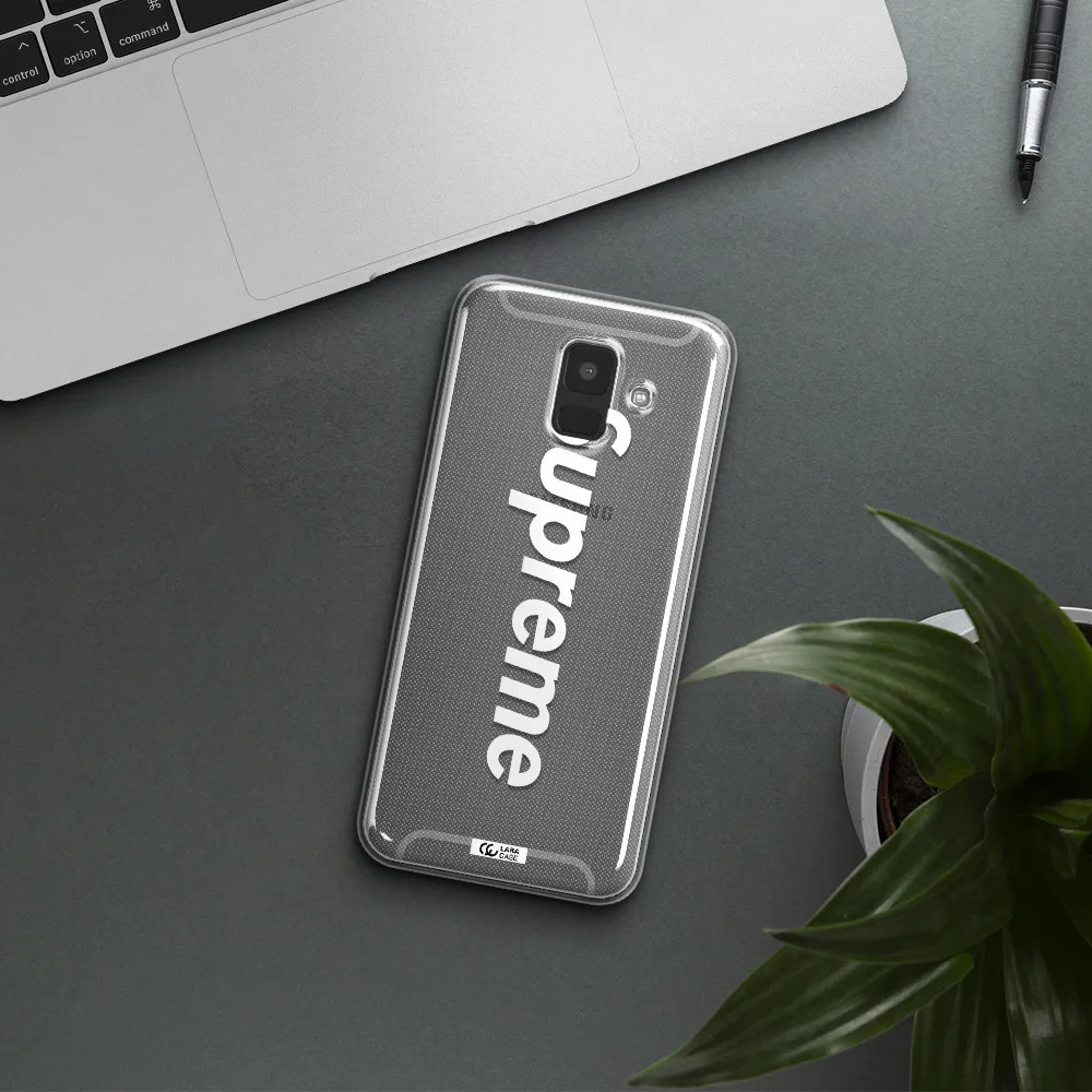 Supreme Vertical Samsung A6 Clear TPU Case