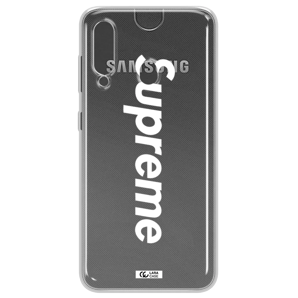 Supreme Vertical Samsung A60 Clear TPU Case