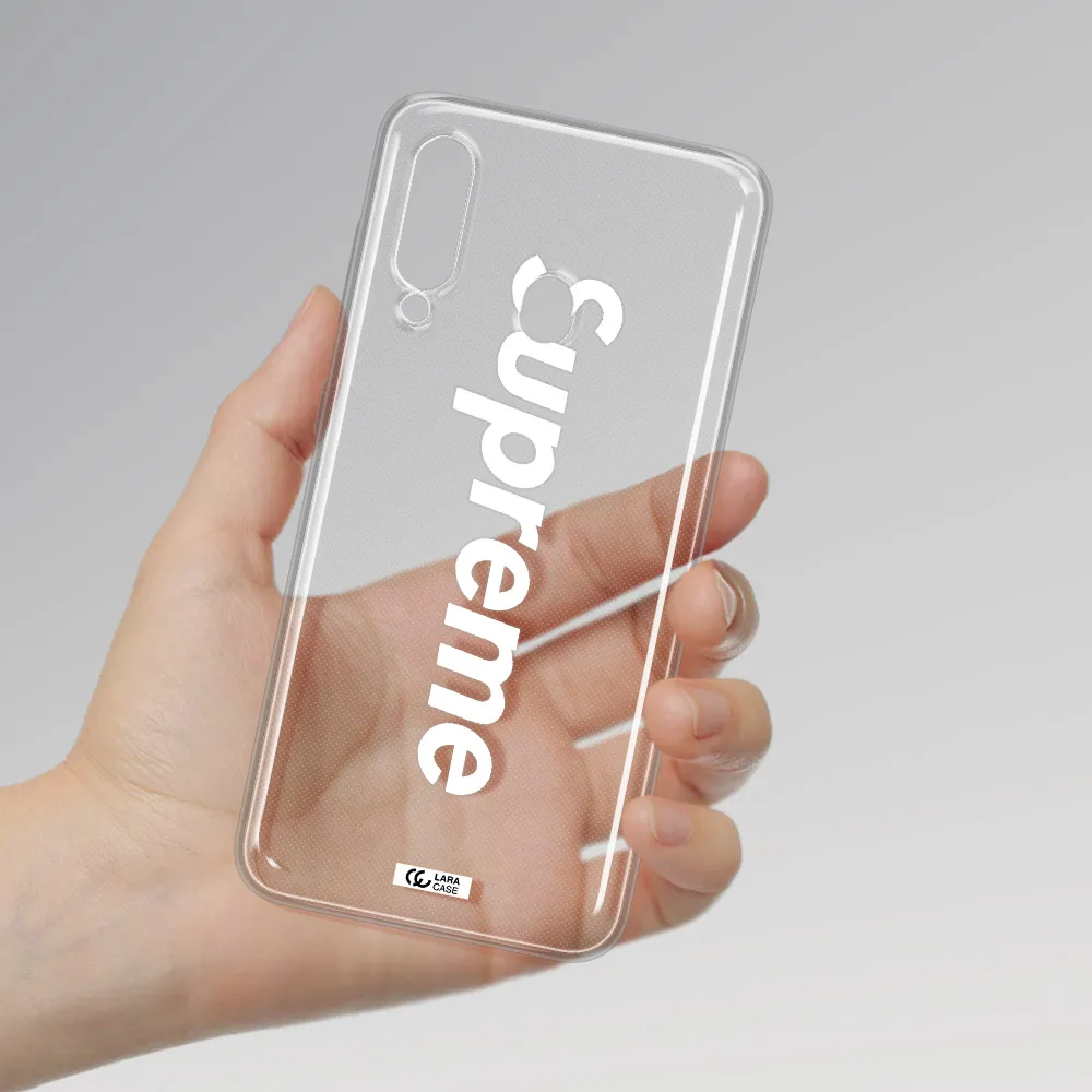 Supreme Vertical Samsung A60 Clear TPU Case