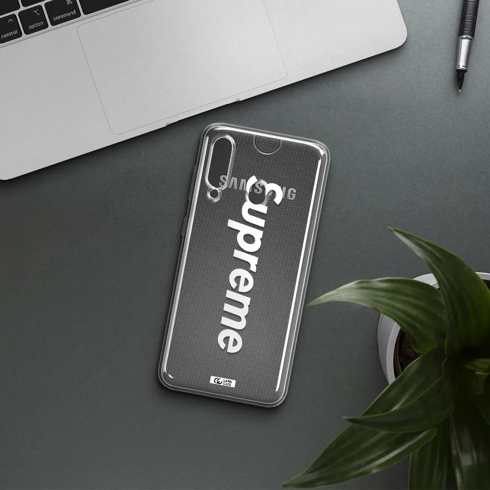 Supreme Vertical Samsung A60 Clear TPU Case