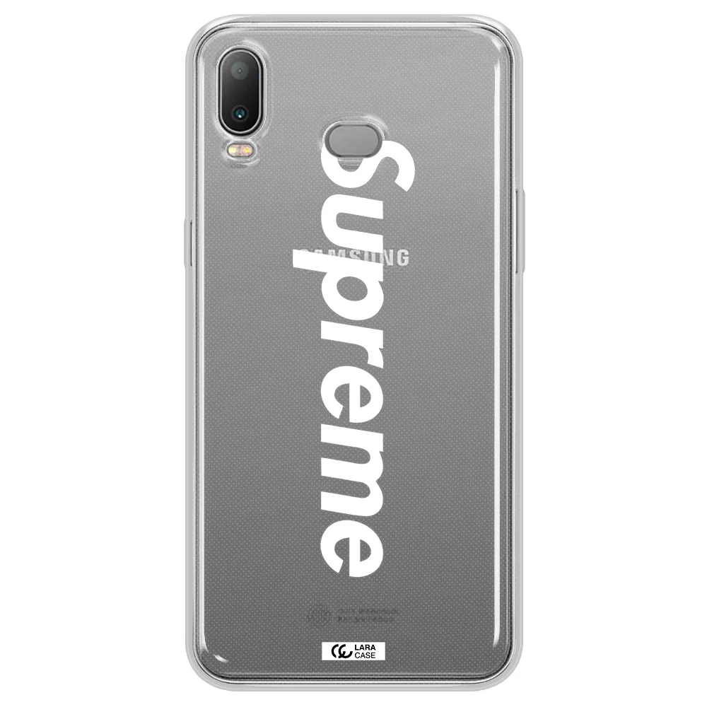 Supreme Vertical Samsung A6S Clear TPU Case