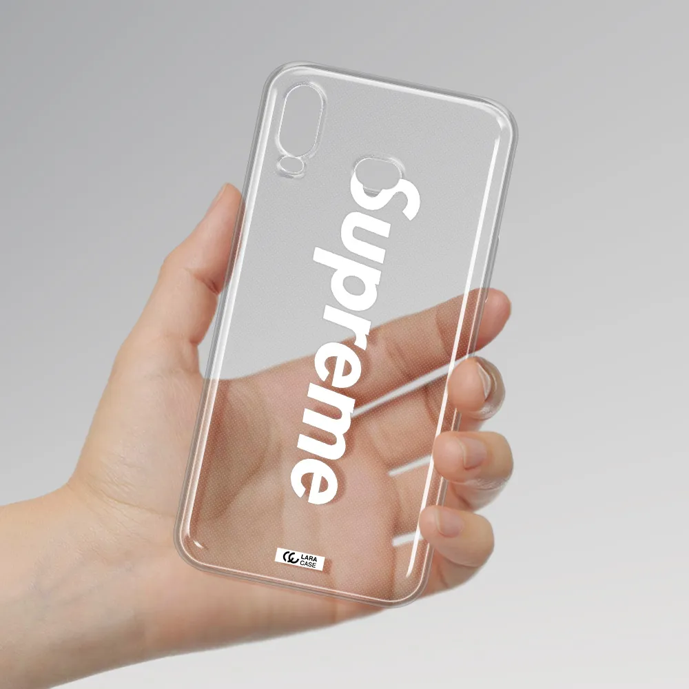 Supreme Vertical Samsung A6S Clear TPU Case