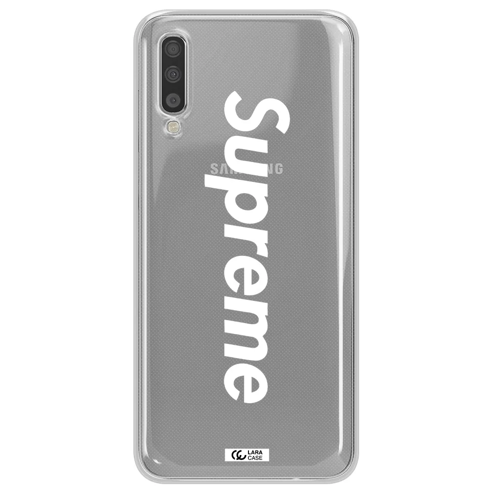 Supreme Vertical Samsung A70 Clear TPU Case