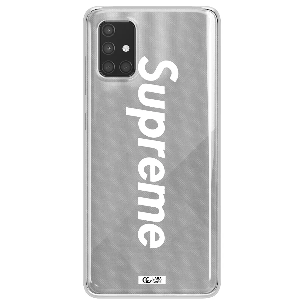 Supreme Vertical Samsung A71 Clear TPU Case