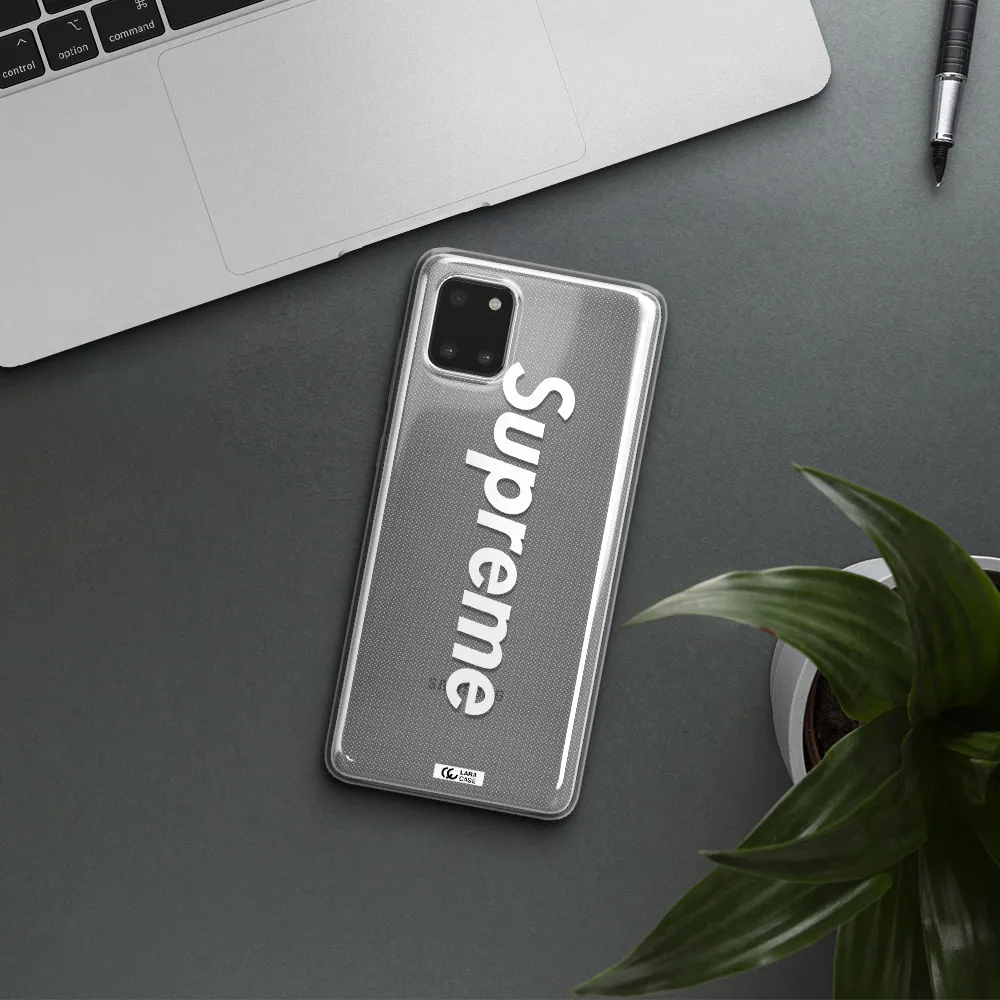 Supreme Vertical Samsung A81 Clear TPU Case