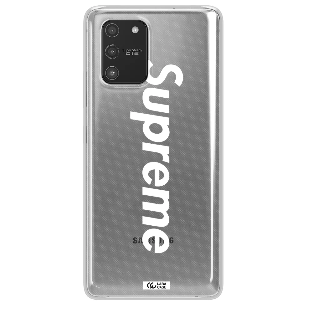 Supreme Vertical Samsung A91 Clear TPU Case