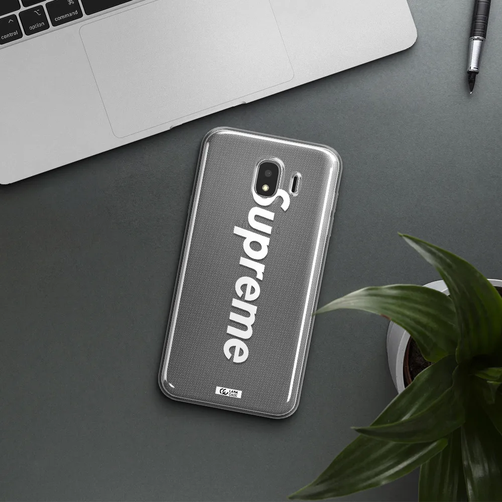 Supreme Vertical Samsung J4 Clear TPU Case