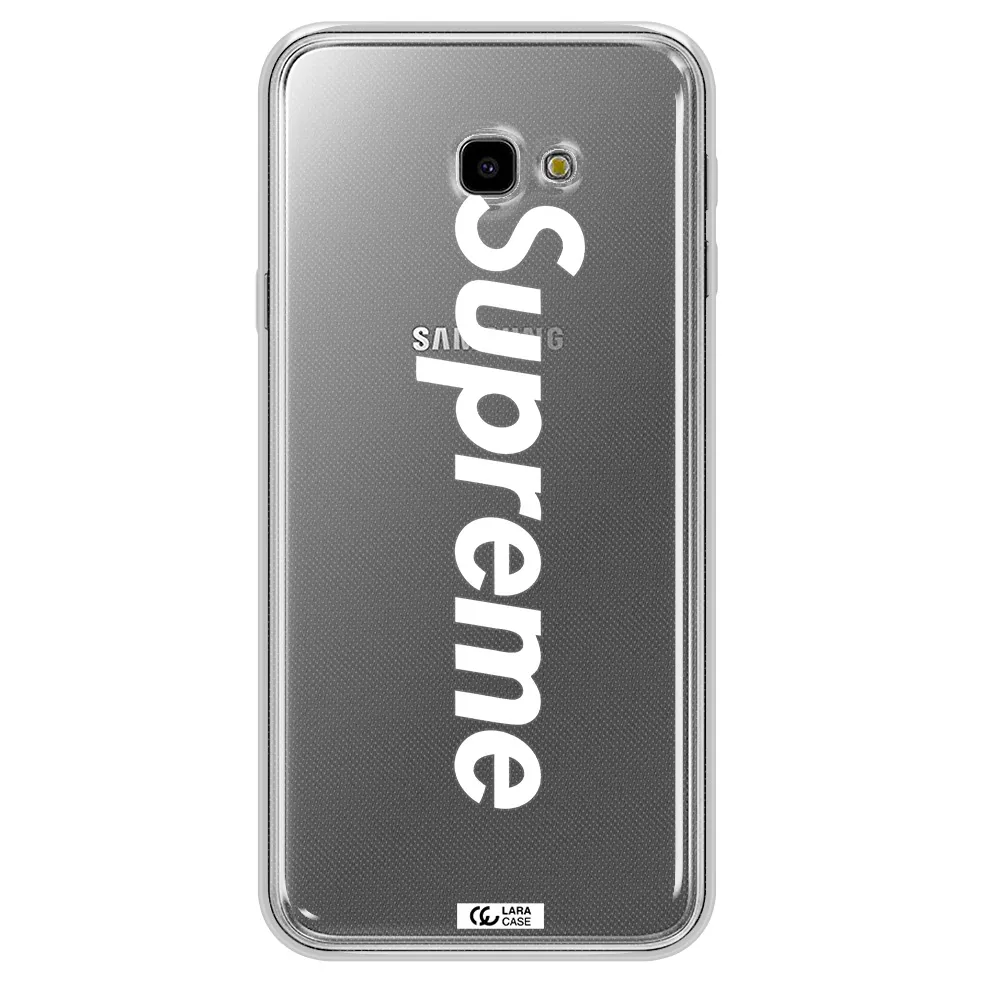Supreme Vertical Samsung J4 Plus Clear TPU Case
