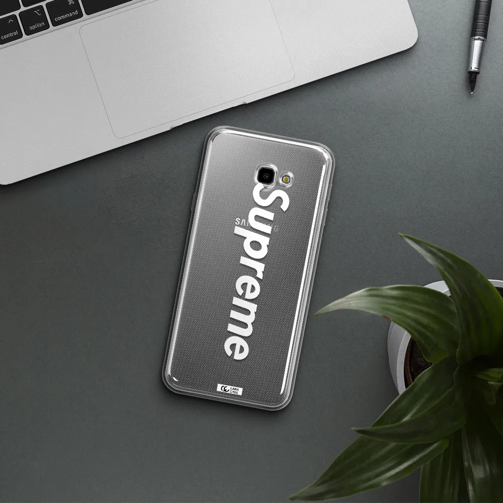 Supreme Vertical Samsung J4 Plus Clear TPU Case